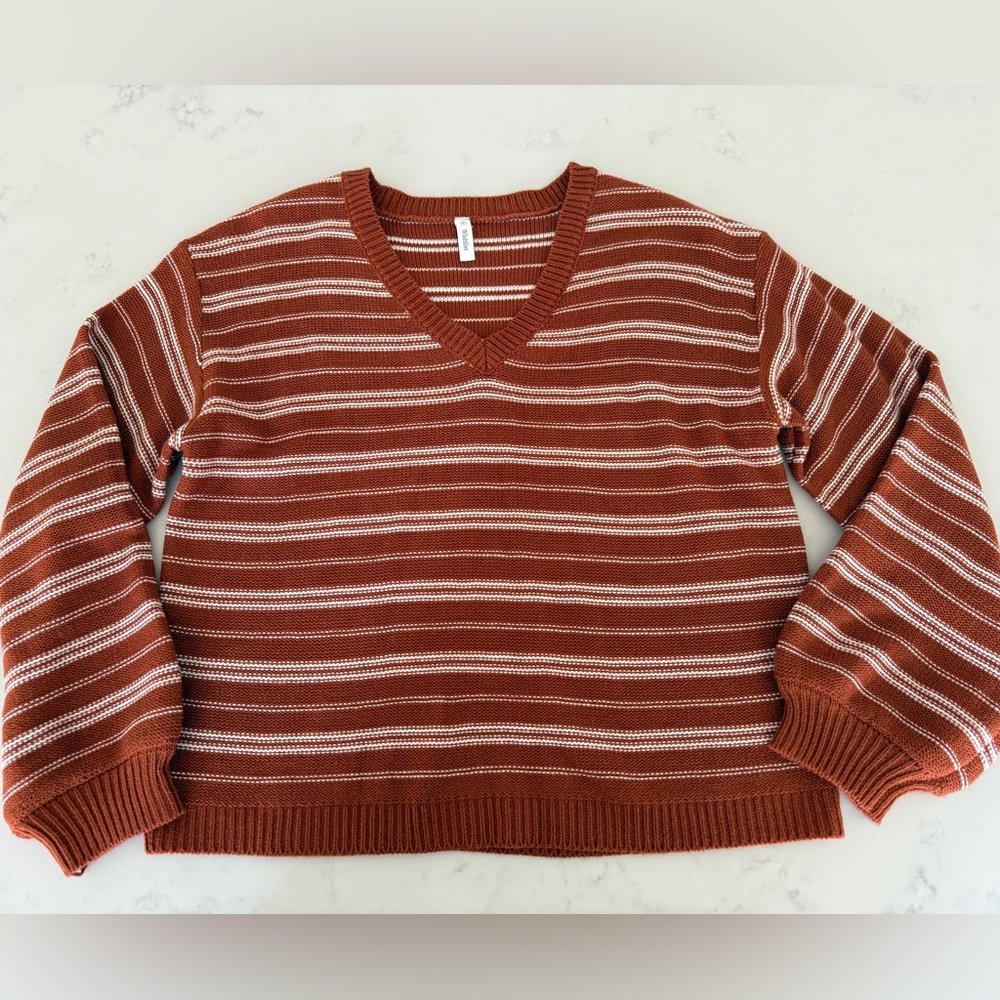 Wishlist Brown Stripe Sweater Fall Women’s Small